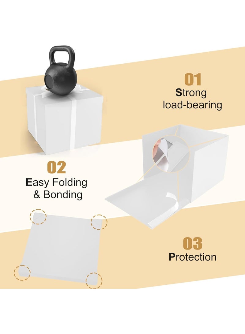 دان كولين مربع هدايا كبيرة ، 12x12x10 بوصة مع غطاء مربع هدايا بيضاء ، للهدايا ، مربع عيد ميلاد ، مربع عروق الزفاف ، لحفلات الزفاف ، عيد الحب ، عيد الأم ، تغليف الهدايا - Image 3