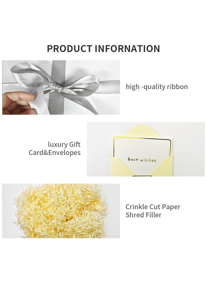 دان كولين مربع هدايا كبيرة ، 12x12x10 بوصة مع غطاء مربع هدايا بيضاء ، للهدايا ، مربع عيد ميلاد ، مربع عروق الزفاف ، لحفلات الزفاف ، عيد الحب ، عيد الأم ، تغليف الهدايا - Image 5