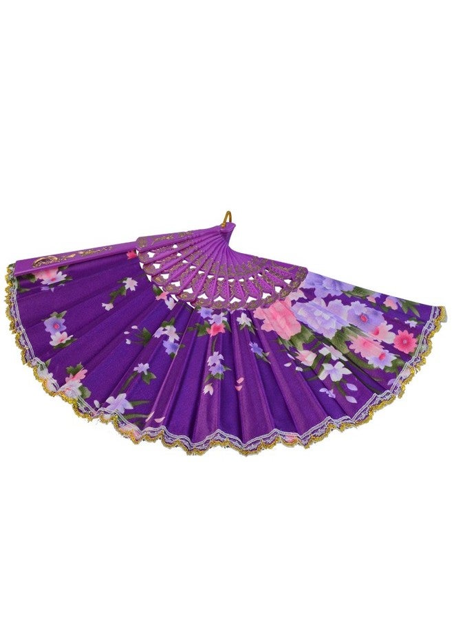 Miayon 10pcs Floral Folding Hand Fan Vintage Retro Silk Handheld Fans Lace Folding Fan Wedding Dancing Church Party (Random Color) - Image 5
