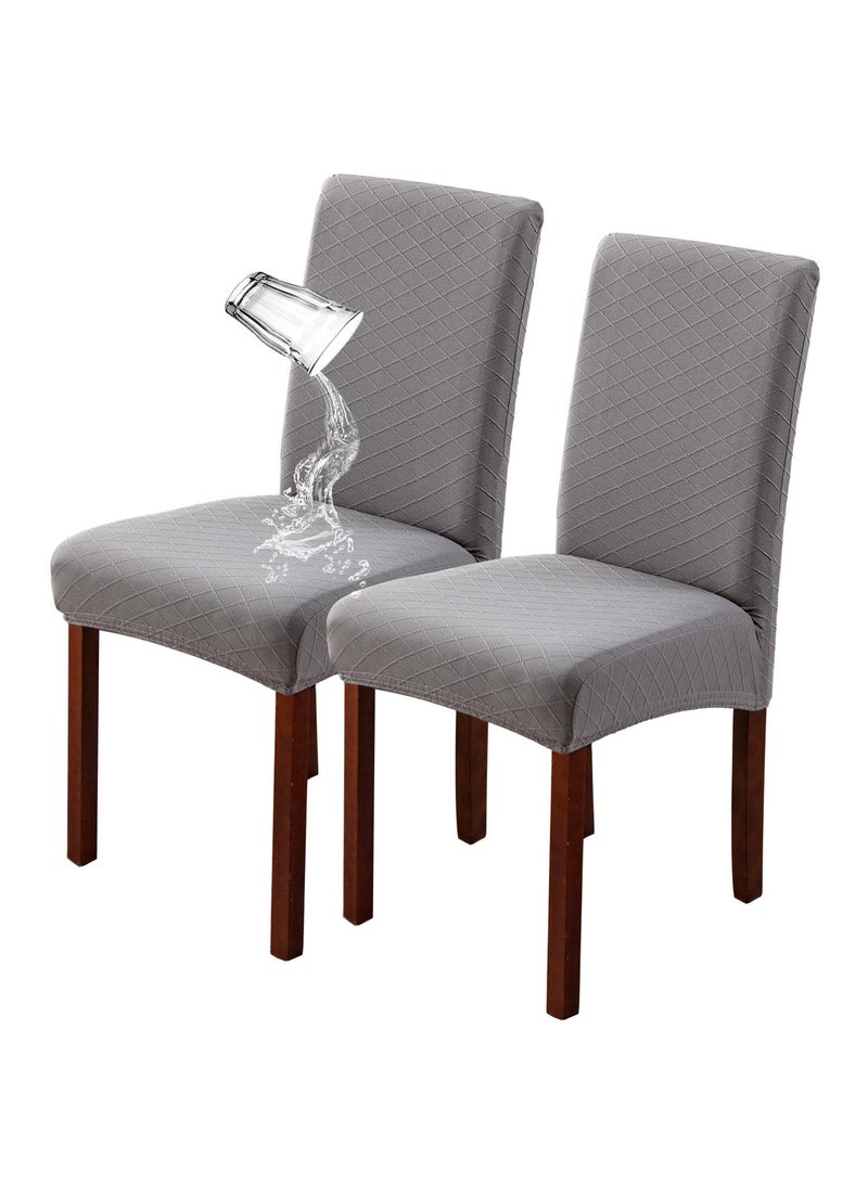 Bluejw 4-Piece Dining Chair Cover Set Light Grey - Image 2