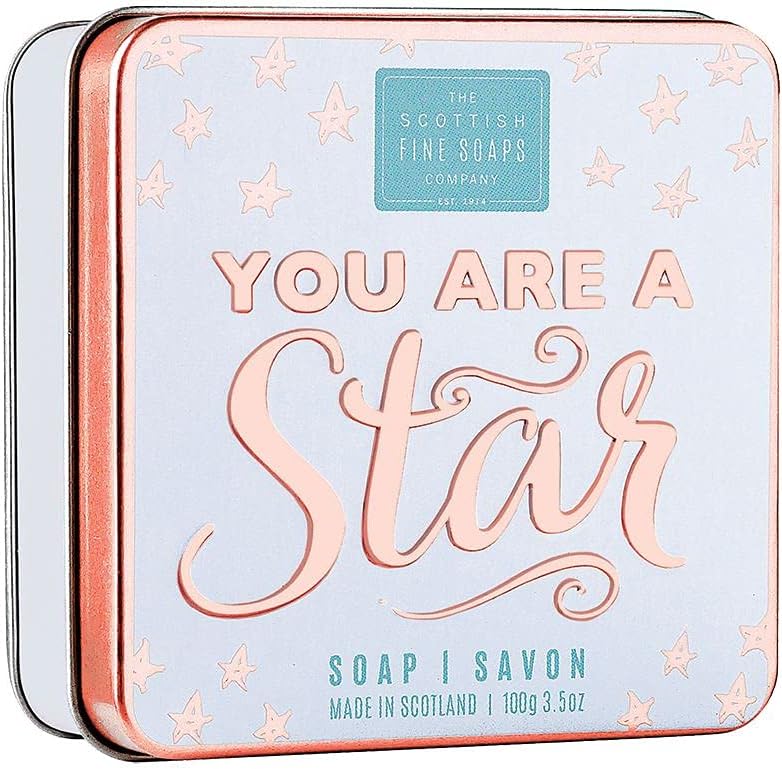 Scottish Fine Soaps YOU ARE A STAR Sweet Sayings Soap in a tin 100g