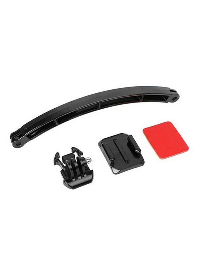 fashionhome - Adjustable Curved Adhesive Mount Holder With Helmet Extension Self Photo Arm Kit Compatible With GoPro Action Camera Accessories - Image 1