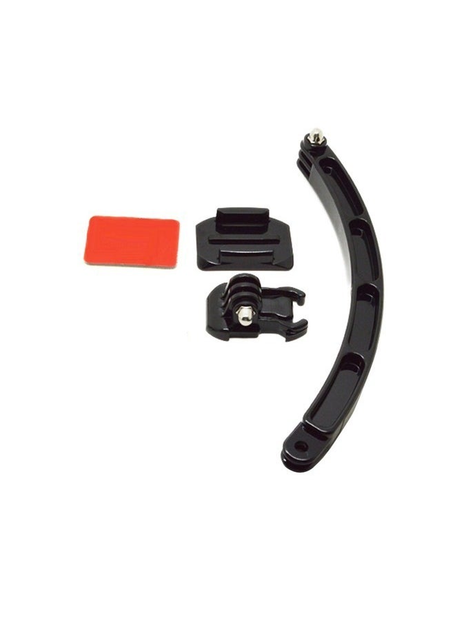 fashionhome Adjustable Curved Adhesive Mount Holder With Helmet Extension Self Photo Arm Kit Compatible With GoPro Action Camera Accessories  - Image 1