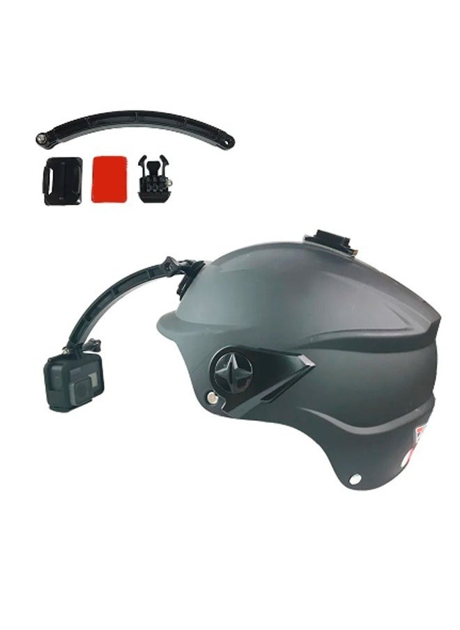fashionhome Adjustable Curved Adhesive Mount Holder With Helmet Extension Self Photo Arm Kit Compatible With GoPro Action Camera Accessories  - Image 2