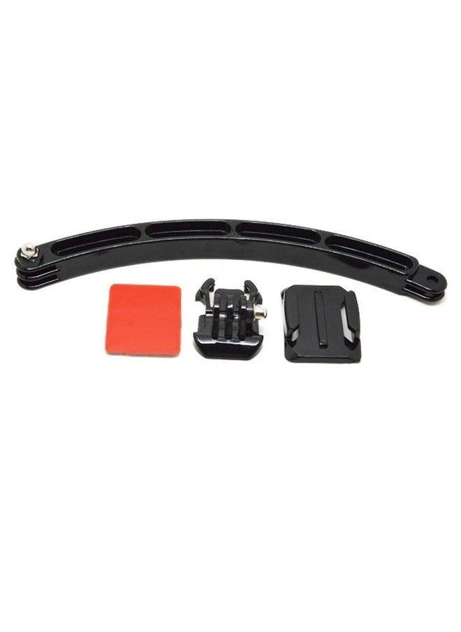 fashionhome Adjustable Curved Adhesive Mount Holder With Helmet Extension Self Photo Arm Kit Compatible With GoPro Action Camera Accessories  - Image 4
