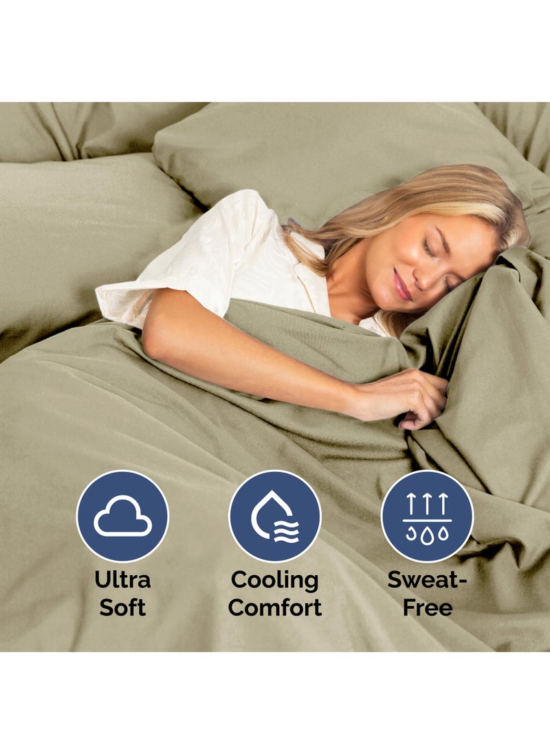 Split King Size 5 Piece Sheet Set - Extra Soft  Breathable & Cooling Sheets - Hotel Luxury Durable Bed Sheets for Women & Men - Deep Pockets  Easy-Fit & Wrinkle-Free Sheets - Taupe Oeko-Tex Bed Sheets