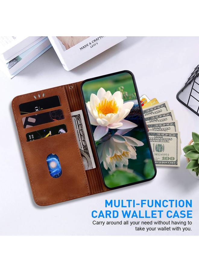 Case For Xiaomi Redmi 10 Power India Lotus Embossed Leather Phone Case  - Image 4