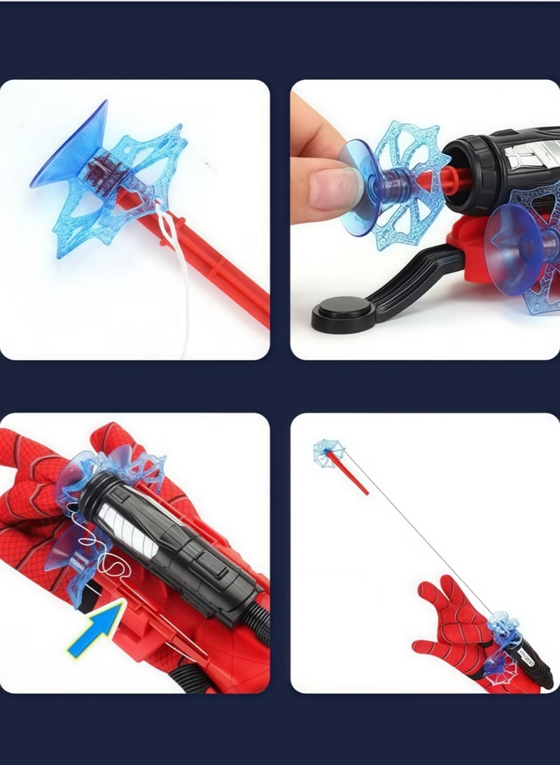 Superhero Toy Launcher Gloves, Hero Launcher Wrist Playset, Superhero Spider Web Shooter for Kids, Spider Launcher Wrist Toys, Costume Cosplay Hero Prop Gift - Image 5