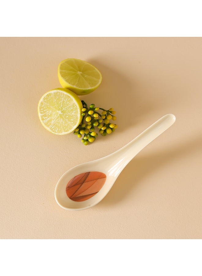 Royalford Super Rays Soup Spoon Beige/Green 5.5inch - Image 4