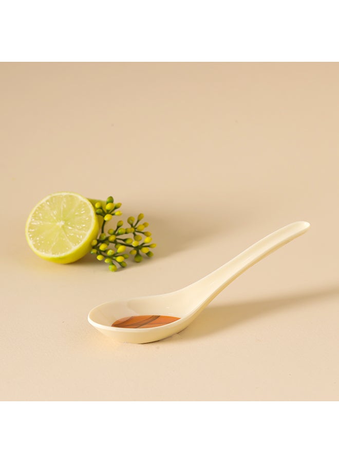 Royalford Super Rays Soup Spoon Beige/Green 5.5inch - Image 2