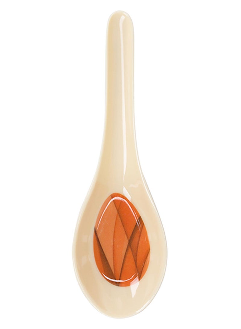 Royalford Super Rays Soup Spoon Beige/Green 5.5inch - Image 1