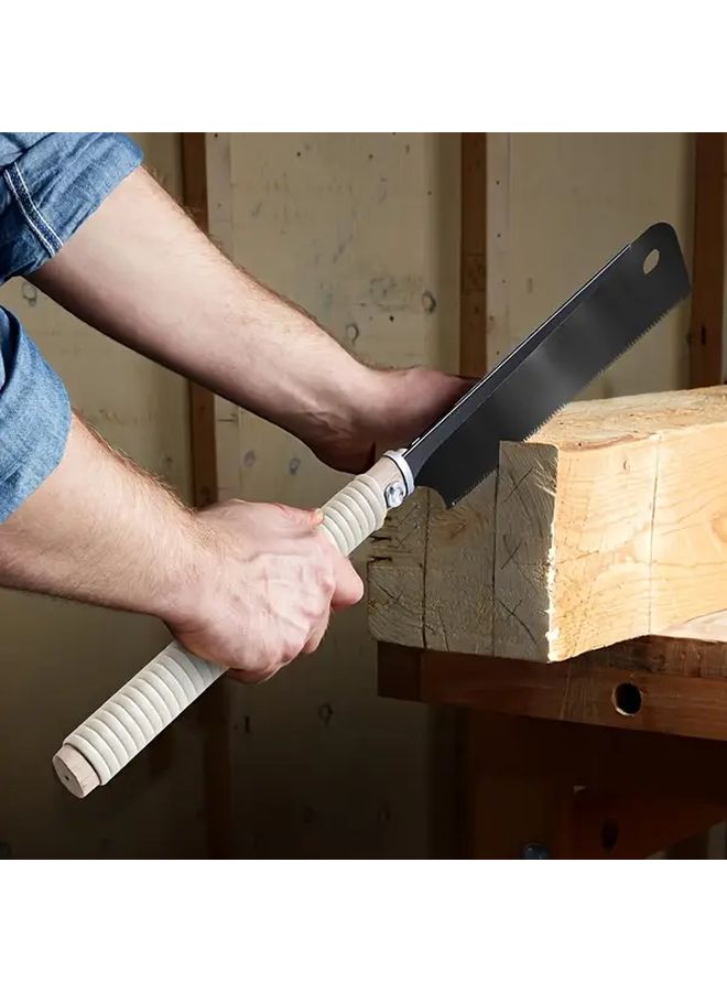 Japanese Pull Saw Set 6 Inch Double Sided Woodworking Tool For Wood PVC Pipe Cutting - Image 4