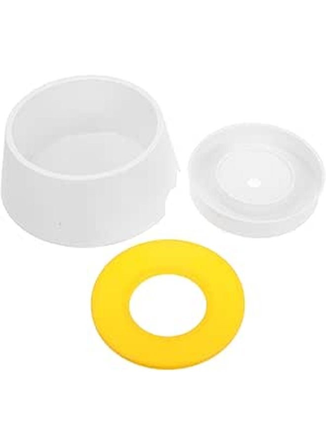 Floating No Spill Dog Water Bowl Slow Feeder Outdoor Indoor Pets Yellow Plastic - Image 1