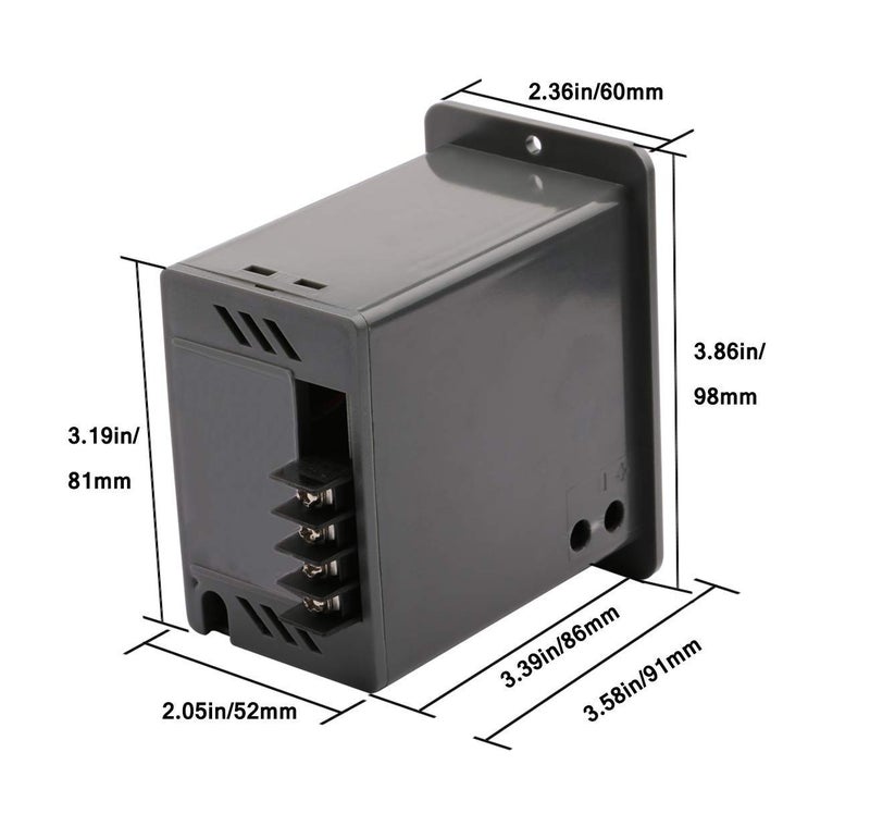 Yeeco DC Motor Controller, Yeeco DC 10-60V 12V 24V 36V 48V 60V DC Motor Speed Controller, PWM Stepless Brushed Motor Control, Variable Speed Control Generator Kit with Control Switch - Image 5