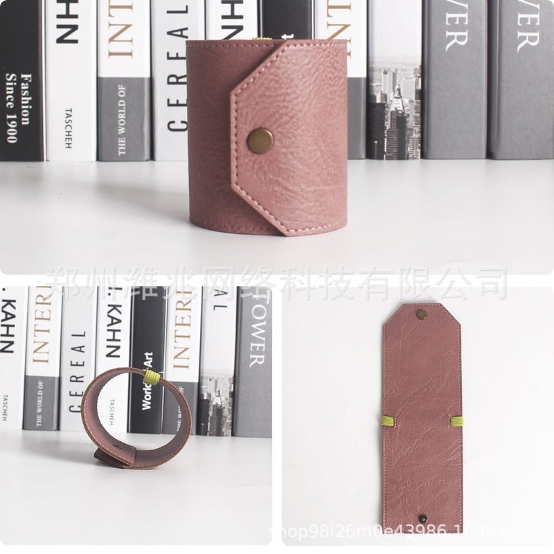 The Cash Wrap Wallet New Leather Wallet Storage Bag, Convenient Wallet With Magnetic Clasp - Image 1