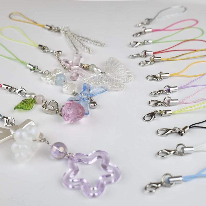 Mini-Factory 100PCS DIY Charm Straps with Lobster Clasp Colorful Lanyard Cords for Phone Charms, USB Drives, Keychains, Jewelry Making, Crafts, Purse & Name Tag Accessories - Image 5