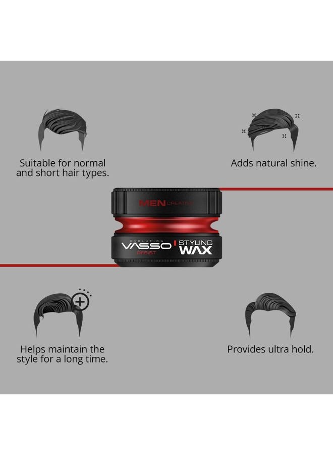 Vasso Pro-Aqua Resist Hair Styling Water Based Gel Wax, Red, 1 Count - Image 4