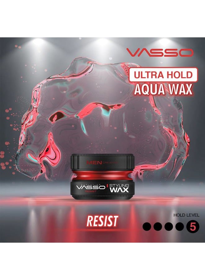 Vasso Pro-Aqua Resist Hair Styling Water Based Gel Wax, Red, 1 Count - Image 2