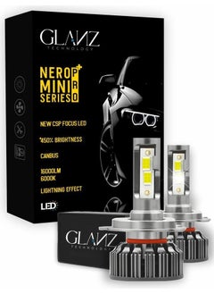 H4 Nero Pro Canbus Mini Slim Csp LED Xenon Lightning 16000LM 6000K White Headlight Bulb