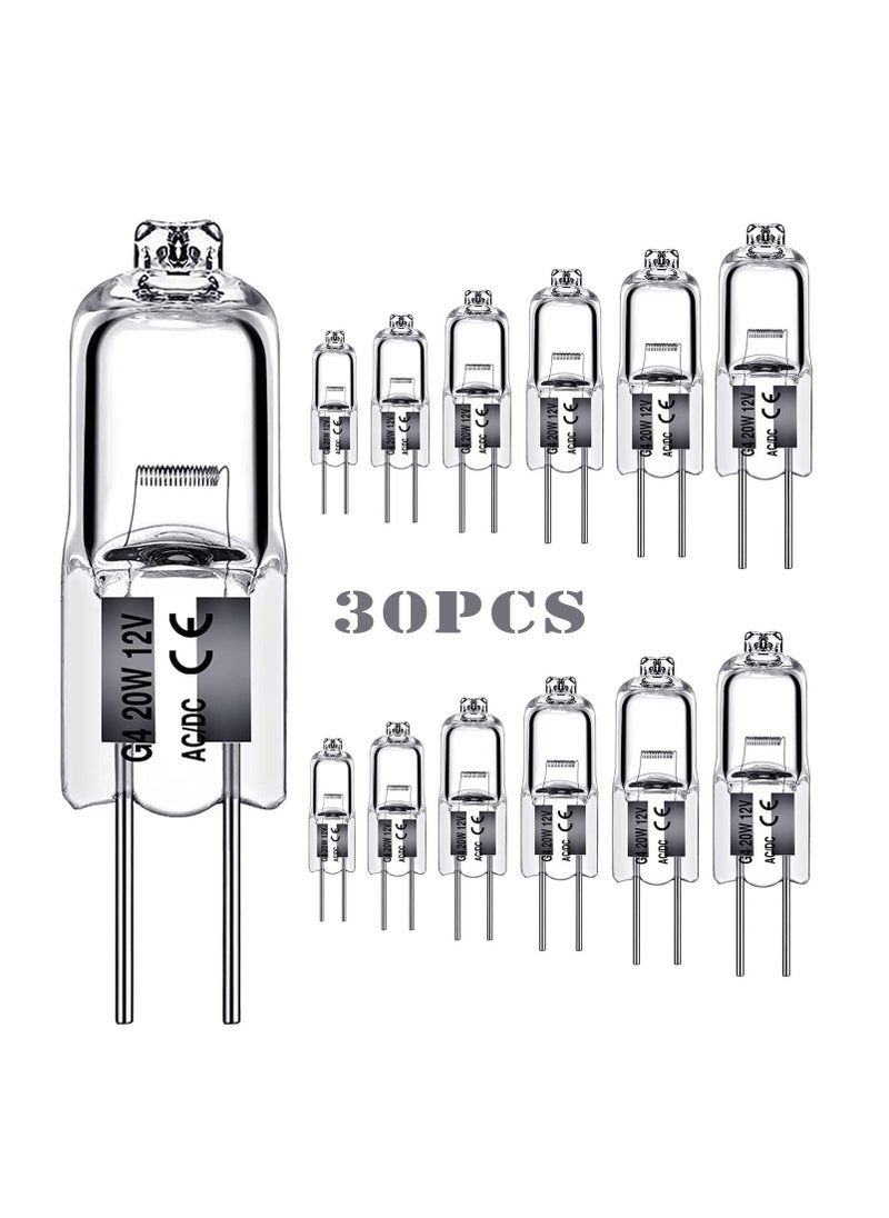 واي آند دي 12 Pack G4 Bulb Crystal Clear Halogen Light for Under Cabinet Puck Chandeliers Landscape Lighting  - Image 1