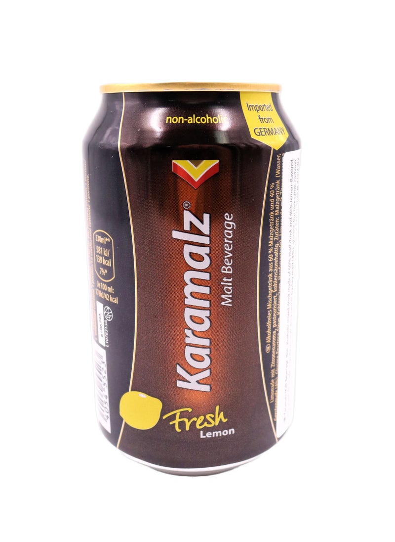 Karamalz - Non-Alcoholic Malt Beverage Fresh Lemon Flavor 330ml, 581kJl 139 kcal 7% - Image 1