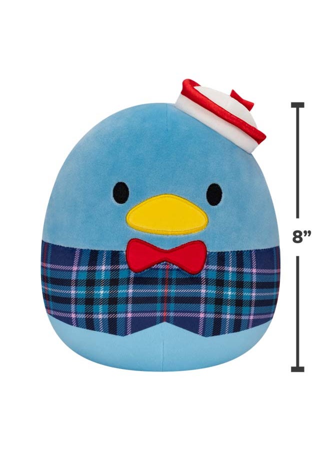 Squishmallows - 8 inch Sanrio Blue Plaid Tuxedo Sam , Officially Licensed Kellytoy Plush Toy, Colorful Soft Toy, Gift for Kids, Girls & Boys Washable Squishy Stuff Toy Multicolor All Age - Image 1