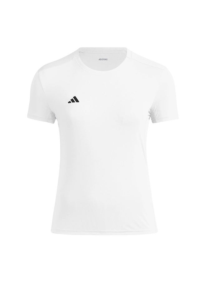 Adidas - Adidas Adizero E Tee White Running T-Shirts For Women 2Xs - Image 1
