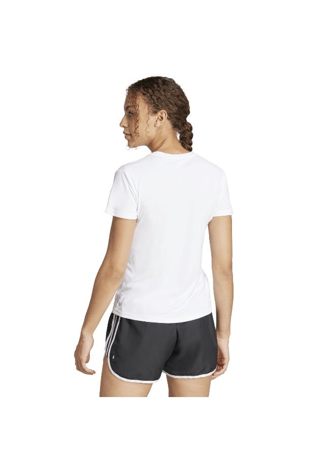 Adidas - Adidas Adizero E Tee White Running T-Shirts For Women 2Xs - Image 1
