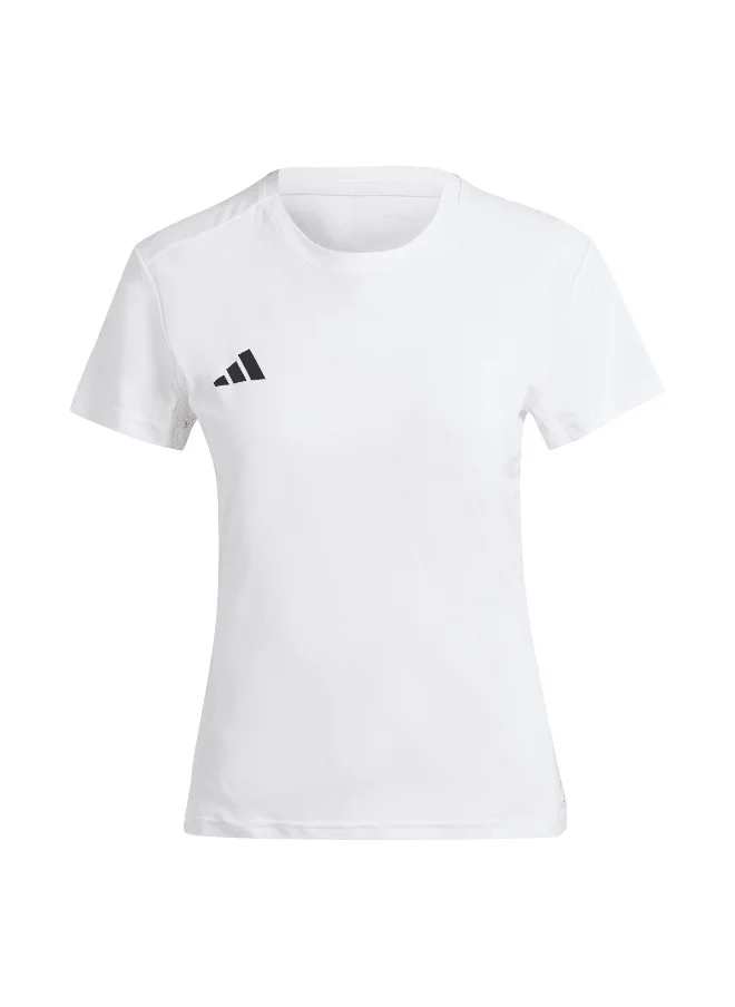 Adidas Adidas Adizero E Tee White Running T-Shirts For Women 2Xs
