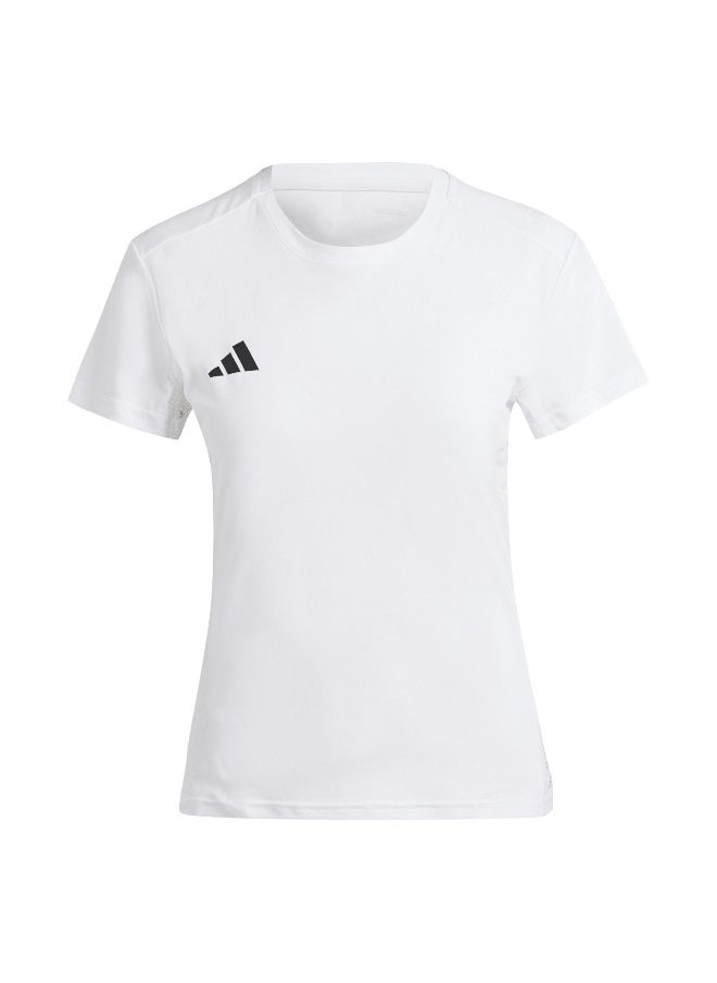 Adidas - Adidas Adizero E Tee White Running T-Shirts For Women 2Xs - Image 1