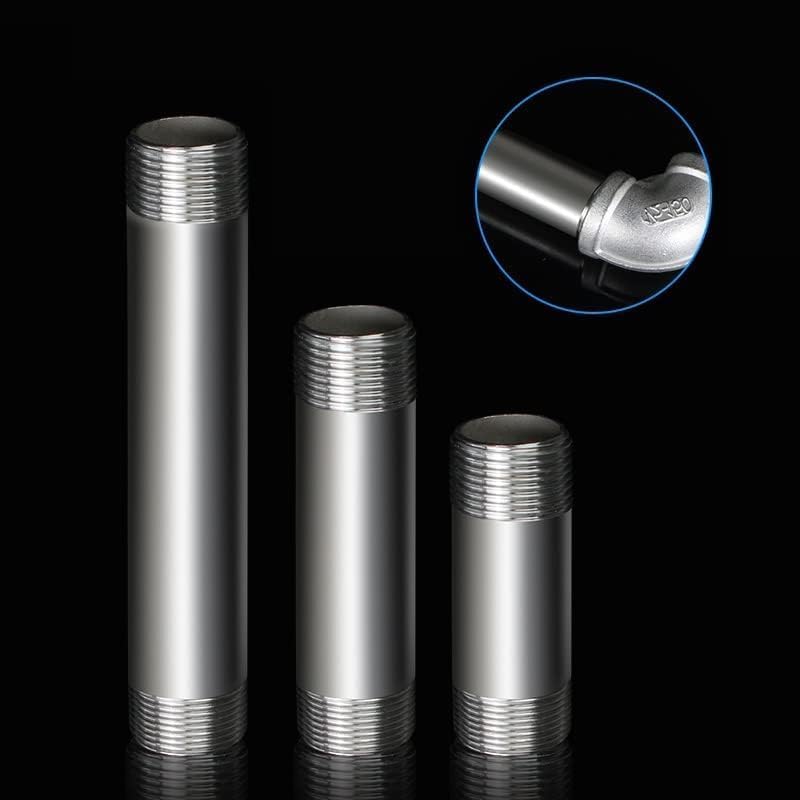 قطعة أنابيب من الفولاذ المقاوم للصدأ 304، قياس 1/4 بوصة NPT × 1/4 بوصة NPT، خيط خارجي، قطعة أنابيب مسبوكة، طول 6 بوصات (150 ملم) (عبوة مكونة من 2 قطعة). - Image 4