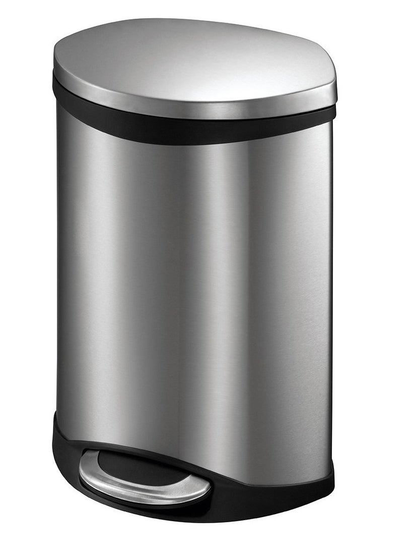 EKO SHELL SERIES | Brushed Stainless Steel Finish | Soft-Closing | Fingerprint-Resistant | Step Trash & Garbage Bin | Suitable For Homes, Bathrooms, Kitchens, Offices, & More | 10 Liters  - Image 1