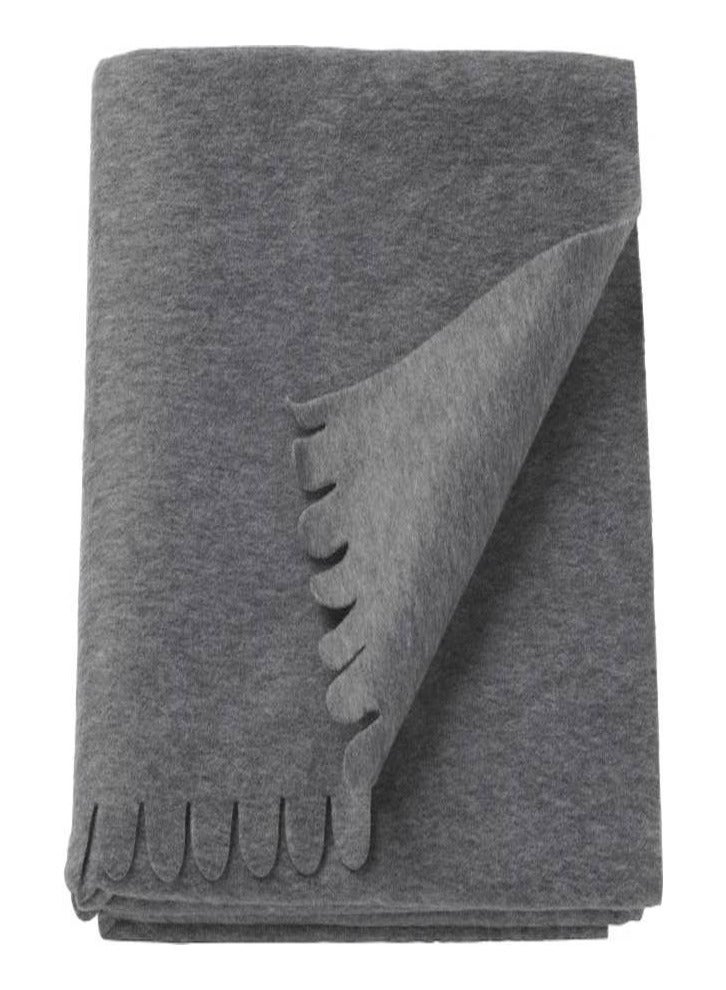 Solid Color Throw Blanket，Cozy Lightweight Decorative Throw, Warm Woven Blanket with Tassels for Couch Sofa, Bed and Living Room, All Seasons for Women, Men and Kids，Dark Grey  - Image 1