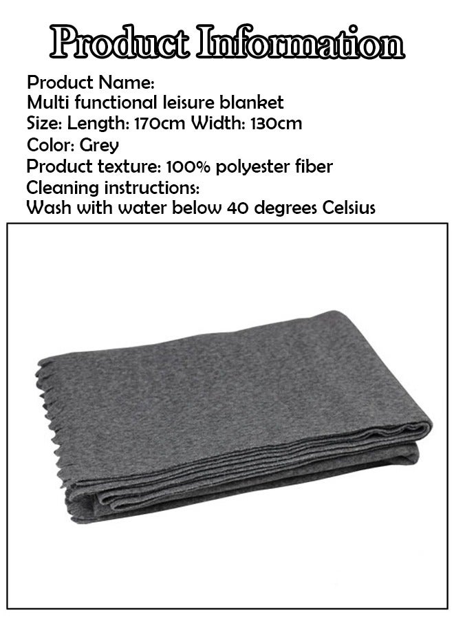 Solid Color Throw Blanket，Cozy Lightweight Decorative Throw, Warm Woven Blanket with Tassels for Couch Sofa, Bed and Living Room, All Seasons for Women, Men and Kids，Dark Grey  - Image 4