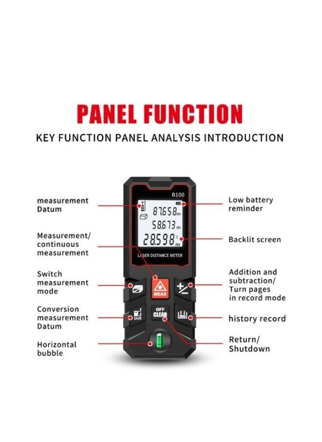 Generic 100M Laser Distance Meter Digital Laser Range Finder Distance Area Volume  - Image 2