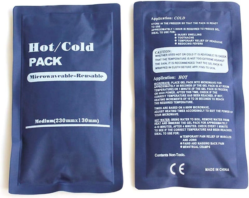 Leng Ke Hot & Cold Reusable Gel Pack Compress Wrap,Great for Migraine Relief, Sprains, Muscle Pain, Bruises, Injuries with a waterproof bag - Image 1