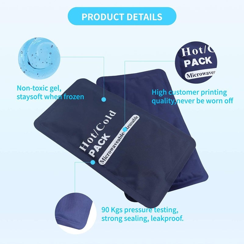 Leng Ke Hot & Cold Reusable Gel Pack Compress Wrap,Great for Migraine Relief, Sprains, Muscle Pain, Bruises, Injuries with a waterproof bag - Image 5