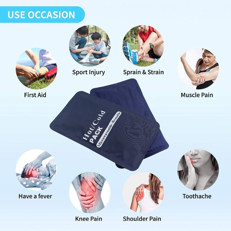 Leng Ke Hot & Cold Reusable Gel Pack Compress Wrap,Great for Migraine Relief, Sprains, Muscle Pain, Bruises, Injuries with a waterproof bag - Image 4