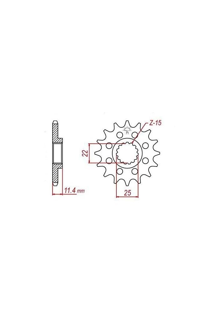 QASULER 520 Motorcycle Front Sprocket 14T - Image 2