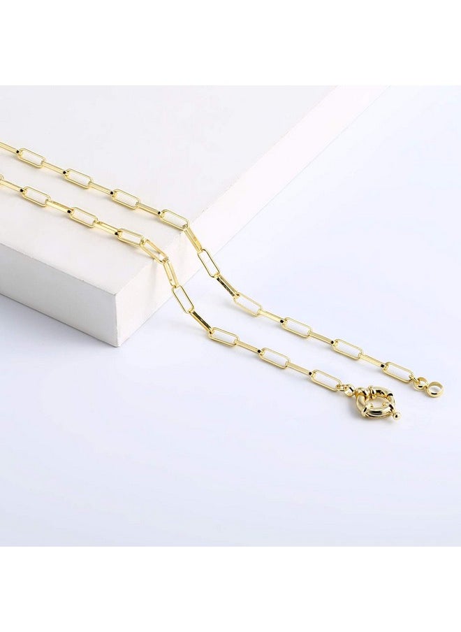 BOUTIQUELOVIN 14K Gold Chain Necklace For Women | 24 Inches Paperclip Necklace | Gold Layered Necklaces Fashion Jewelry  - Image 4