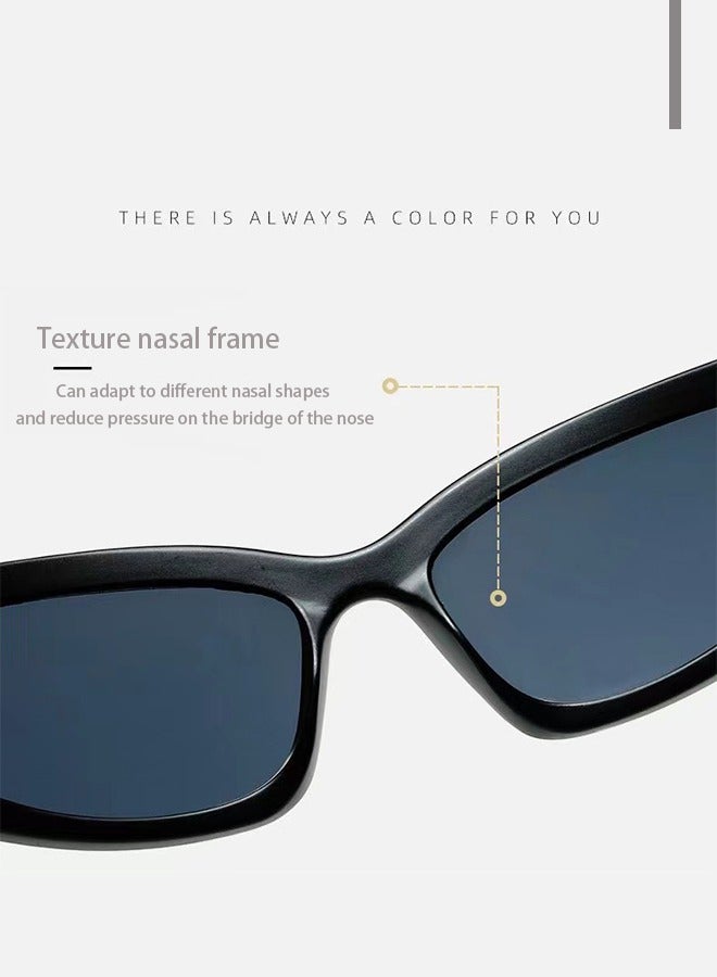 Wrap Around Sports Sunglasses for Men Women Fashion Oval Thick Frame Sun Glasses Stylish Sports Wrap Shades - Image 2