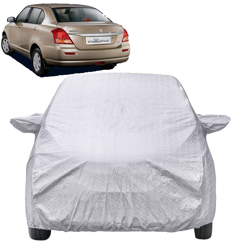 The Autostory Waterproof Car Body Cover Compatible with Maruti Suzuki Swift Dzire (2005 to 2010) with Mirror Pockets (Shinning Silver) - Image 5