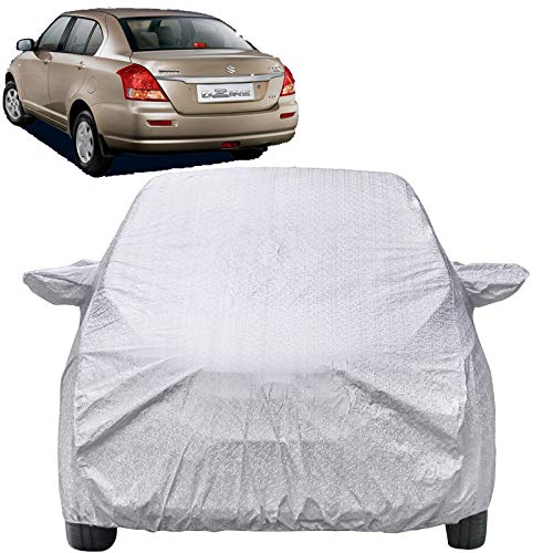 The Autostory Waterproof Car Body Cover Compatible with Maruti Suzuki Swift Dzire (2005 to 2010) with Mirror Pockets (Shinning Silver) - Image 1