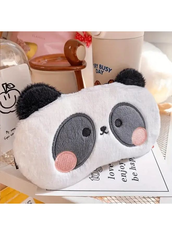 Black And White Panda Sleep Mask Breathable Adjustable Blindfold for Insomnia Relief Travel Relaxation Hot Cold Anti Eye Fatigue Paraben Free - Image 2
