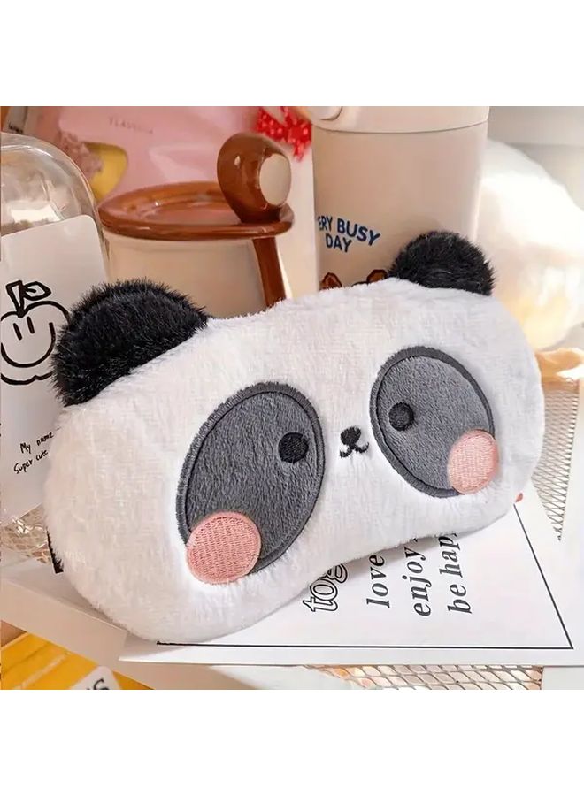 Black And White Panda Sleep Mask Breathable Adjustable Blindfold for Insomnia Relief Travel Relaxation Hot Cold Anti Eye Fatigue Paraben Free - Image 5