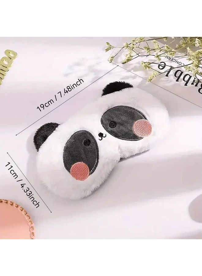 Black And White Panda Sleep Mask Breathable Adjustable Blindfold for Insomnia Relief Travel Relaxation Hot Cold Anti Eye Fatigue Paraben Free - Image 3