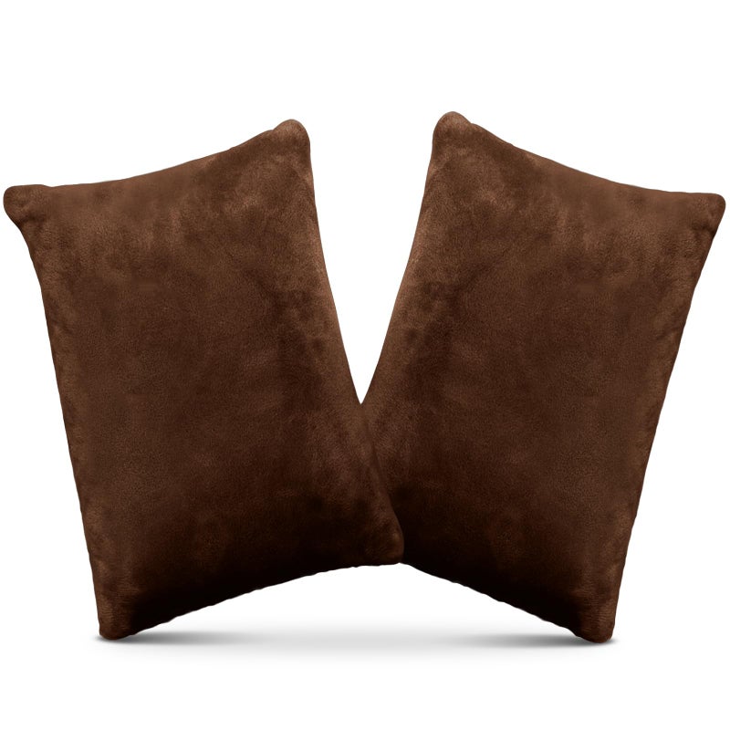 1 MIDDLE ONE 2 Pack Small Pillow Memory Foam Mini Pillow 11 X 7 Inches for Travel Sleeping Nap and Neck Knee Lumbar Support Tiny Cushion for Pet Dogs Brown - Image 2