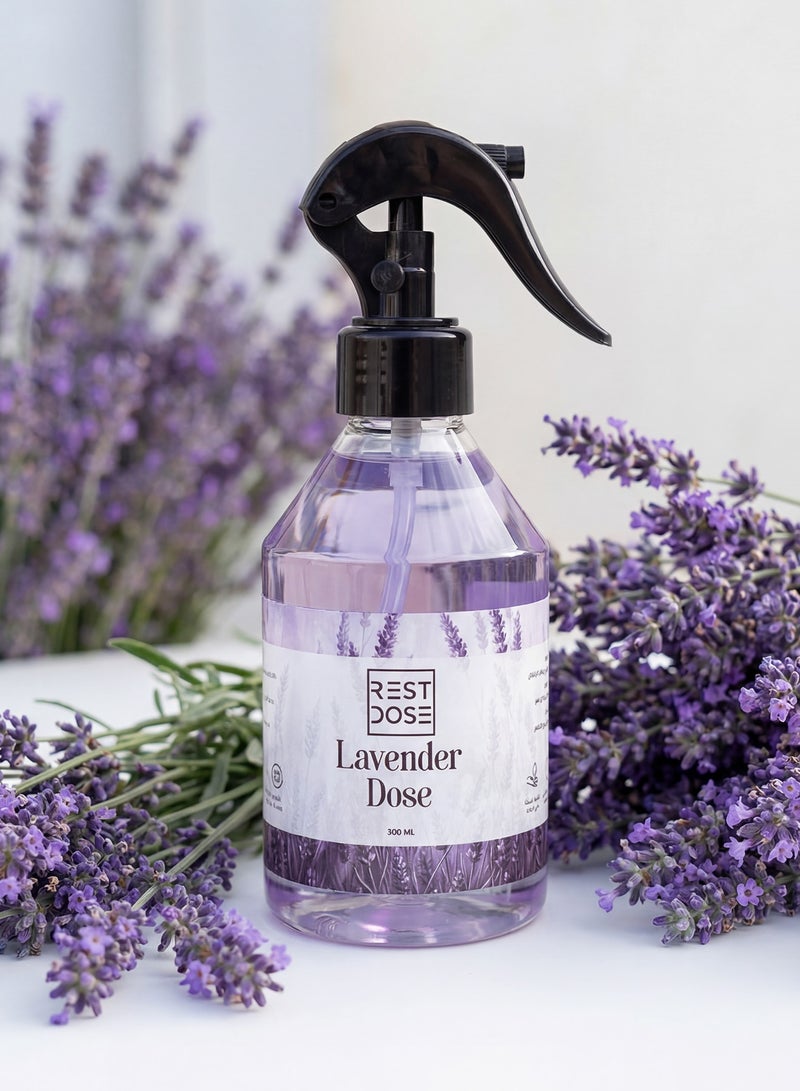 REST DOSE Lavender Dose Fabric & Room Spray – Long Lasting Relaxing Home Fragrance 500ml - Image 1