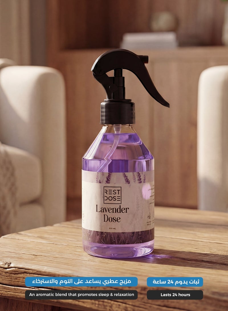 REST DOSE Lavender Dose Fabric & Room Spray – Long Lasting Relaxing Home Fragrance 500ml - Image 2