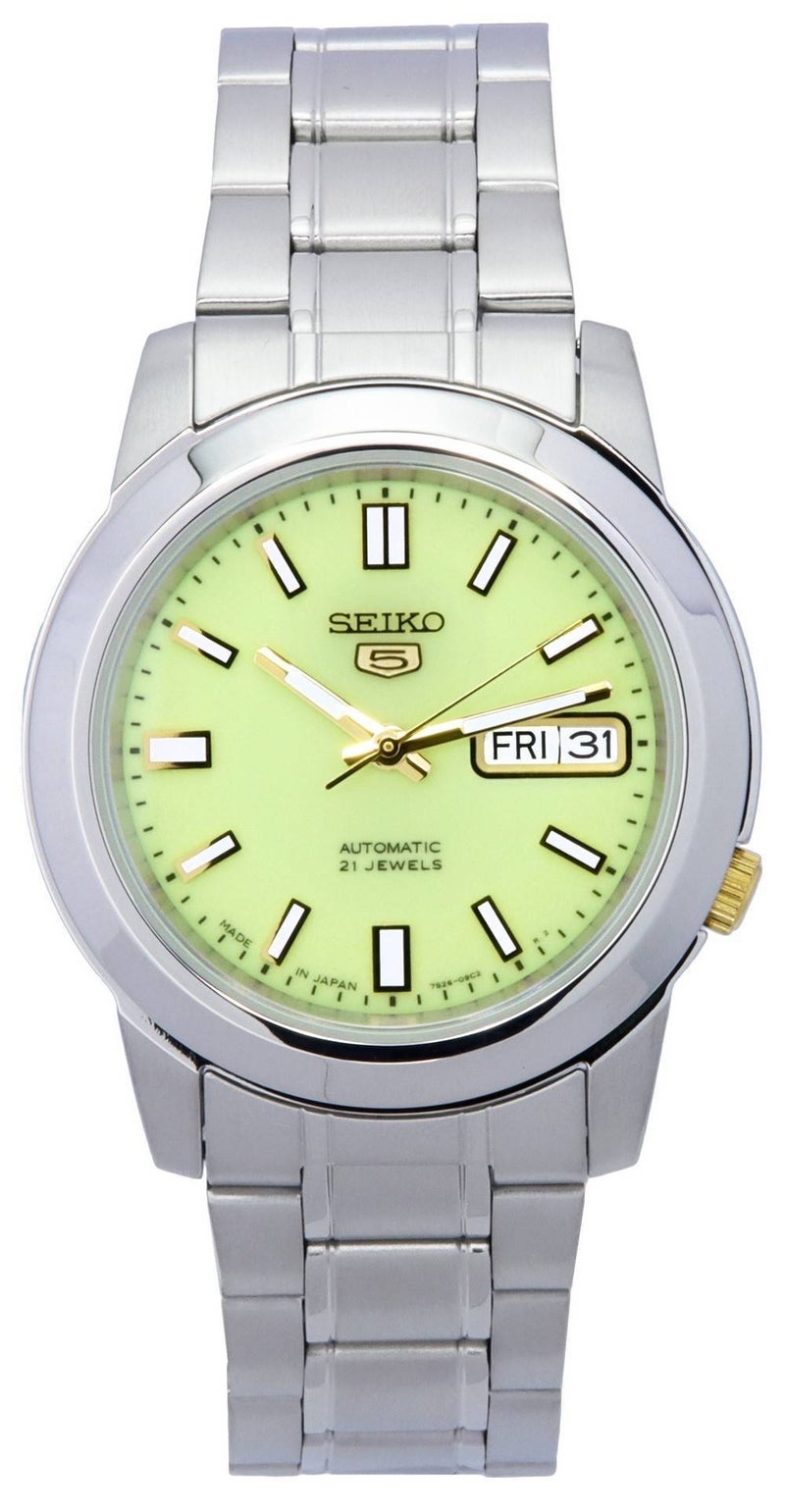 Seiko 5 سايكو 5 ساعة أوتوماتيكية للرجال بقرص أخضر من الفولاذ المقاوم للصدأ SNKK19 SNKK19J1 SNKK19 - Image 1